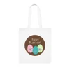 Brown Easter Eggs Happy Easter Cotton Shopping Tote Bag
