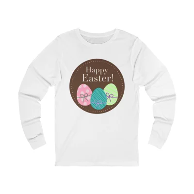 Brown Easter Eggs Happy Easter Long Sleeve T-Shirt