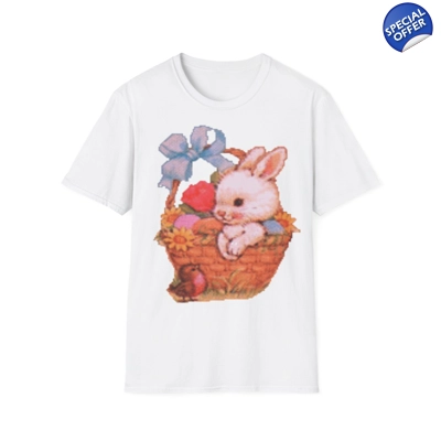 Bunny Rabbit in an Easter Basket T-Shirt Bunny Rabbit in an Easter Basket T-Shirt