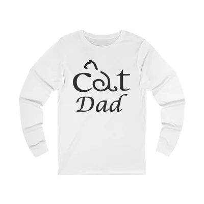 Cat Dad Father's Day Long Sleeve T-Shirt