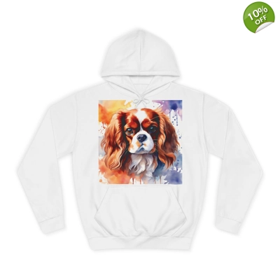 Cavalier King Charles Spaniel Dog Cute Watercolour Hoodie