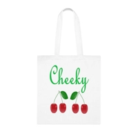 Cheeky Cherries Fruit Cotton Shopping Tote Bag