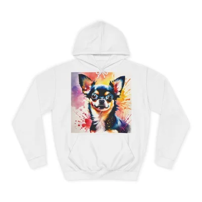 Chihuahua Black Dog Cute Watercolour Hoodie