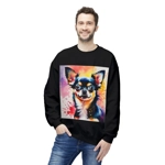 Chihuahua Black Dog Cute Watercolour Sweatshirt