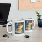 Christmas Angel and Gold Harp Coffee Mug
