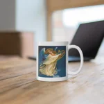 Christmas Angel and Gold Harp Coffee Mug
