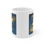 Christmas Angel and Gold Harp Coffee Mug