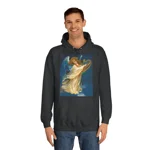 Christmas Angel and Gold Harp Hoodie