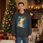 Christmas Angel and Gold Harp Hoodie