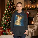 Christmas Angel and Gold Harp Hoodie
