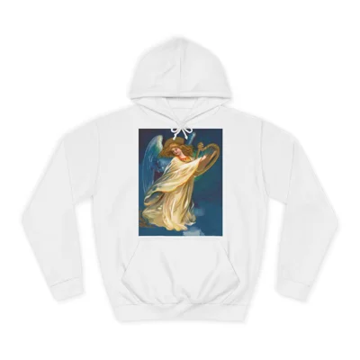 Christmas Angel and Gold Harp Hoodie