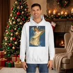 Christmas Angel and Gold Harp Hoodie