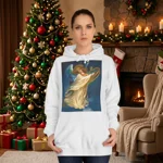 Christmas Angel and Gold Harp Hoodie