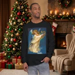 Christmas Angel and Gold Harp Long Sleeve T-Shirt