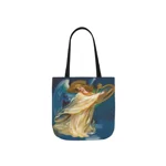 Christmas Angel and Gold Harp Shoulder Tote Bag