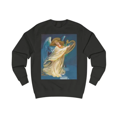 Christmas Angel and Gold Harp Sweatshirt