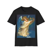 Christmas Angel and Gold Harp T-Shirt