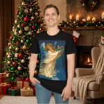 Christmas Angel and Gold Harp T-Shirt