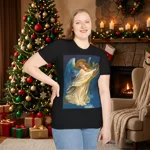 Christmas Angel and Gold Harp T-Shirt