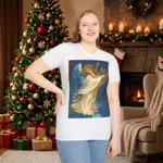 Christmas Angel and Gold Harp T-Shirt