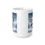 Christmas Candy Cane Penguin Coffee Mug
