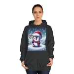 Christmas Candy Cane Penguin Hoodie