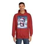 Christmas Candy Cane Penguin Hoodie