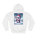 Christmas Candy Cane Penguin Hoodie