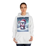 Christmas Candy Cane Penguin Hoodie