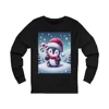 Christmas Candy Cane Penguin Long Sleeve T-Shirt