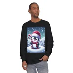 Christmas Candy Cane Penguin Long Sleeve T-Shirt