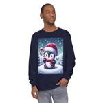 Christmas Candy Cane Penguin Long Sleeve T-Shirt