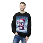 Christmas Candy Cane Penguin Sweatshirt