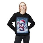 Christmas Candy Cane Penguin Sweatshirt