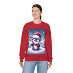 Christmas Candy Cane Penguin Sweatshirt