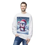 Christmas Candy Cane Penguin Sweatshirt