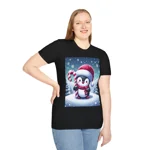 Christmas Candy Cane Penguin T-Shirt