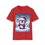 Christmas Candy Cane Penguin T-Shirt