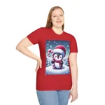 Christmas Candy Cane Penguin T-Shirt