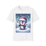 Christmas Candy Cane Penguin T-Shirt