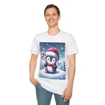 Christmas Candy Cane Penguin T-Shirt
