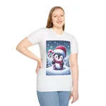 Christmas Candy Cane Penguin T-Shirt