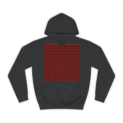 Christmas Dark Red Plaid Tartan Pattern Hoodie