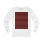 Christmas Dark Red Plaid Tartan Pattern Long Sleeve T-Shirt