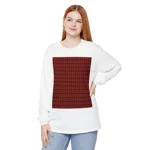 Christmas Dark Red Plaid Tartan Pattern Long Sleeve T-Shirt