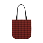 Christmas Dark Red Plaid Tartan Pattern Shoulder Tote Bag