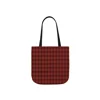 Christmas Dark Red Plaid Tartan Pattern Shoulder Tote Bag