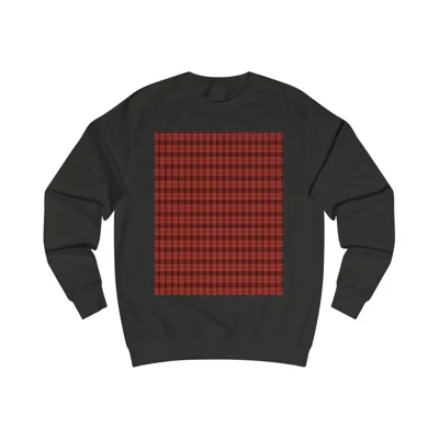 Christmas Dark Red Plaid Tartan Pattern Sweatshirt