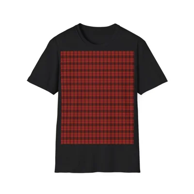 Christmas Dark Red Plaid Tartan Pattern T-Shirt