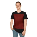 Christmas Dark Red Plaid Tartan Pattern T-Shirt